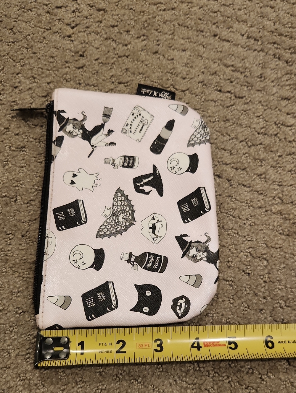 Ipsy Pink Witchy Print Cosmetic Pouch - Picture 3 of 5